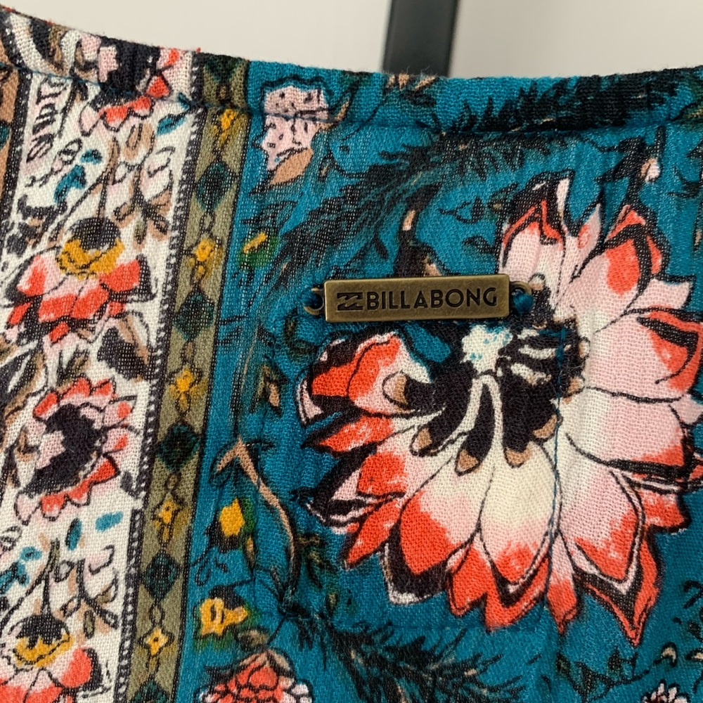 NWT Billabong Floral Teal and Coral Kimono - Picture 5 of 16